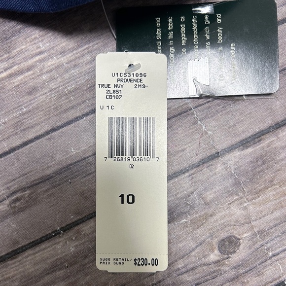 Lauren Ralph Lauren True Navy Blue Linen Double Breasted Provence Blazer 10 NWT - Picture 9 of 13